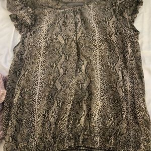 Zara sheer snake print top
